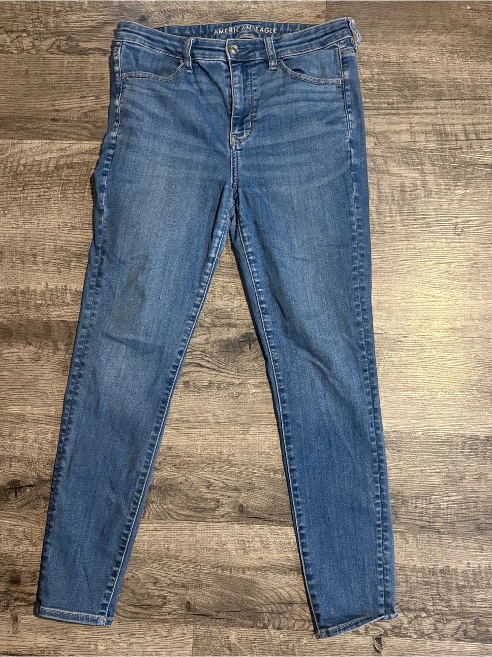 American Eagle Jeans Women’s 12 Blue Hi Rise Jegging Stretch Denim